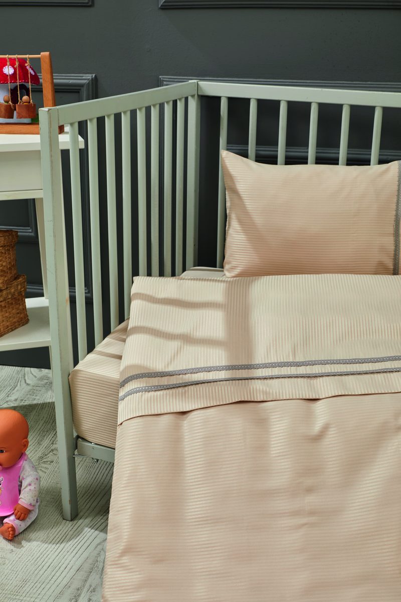 Elegant Çizgili Bambu Nevresim Takımı 8